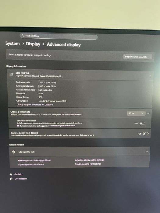 Monitor Dell S2721DS - 27’’ QHD