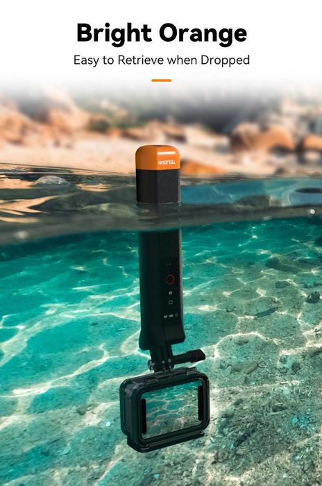 TELESIN drążek kijek wypornościowy Selfie Stick wodoodporny pilot