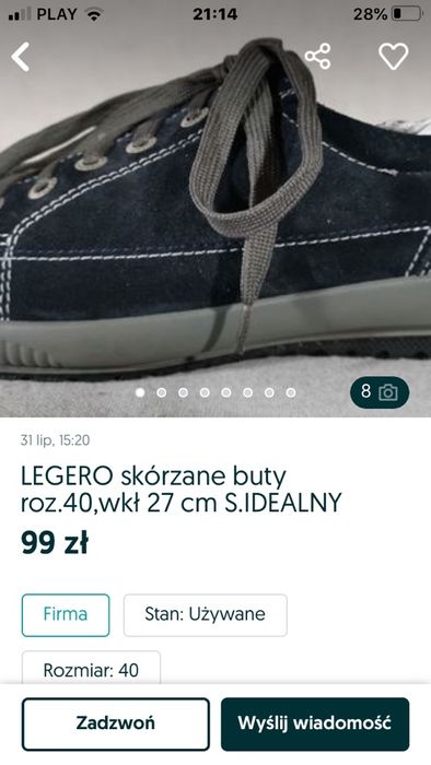 Byty trampki skórzane 38 Cross Criss