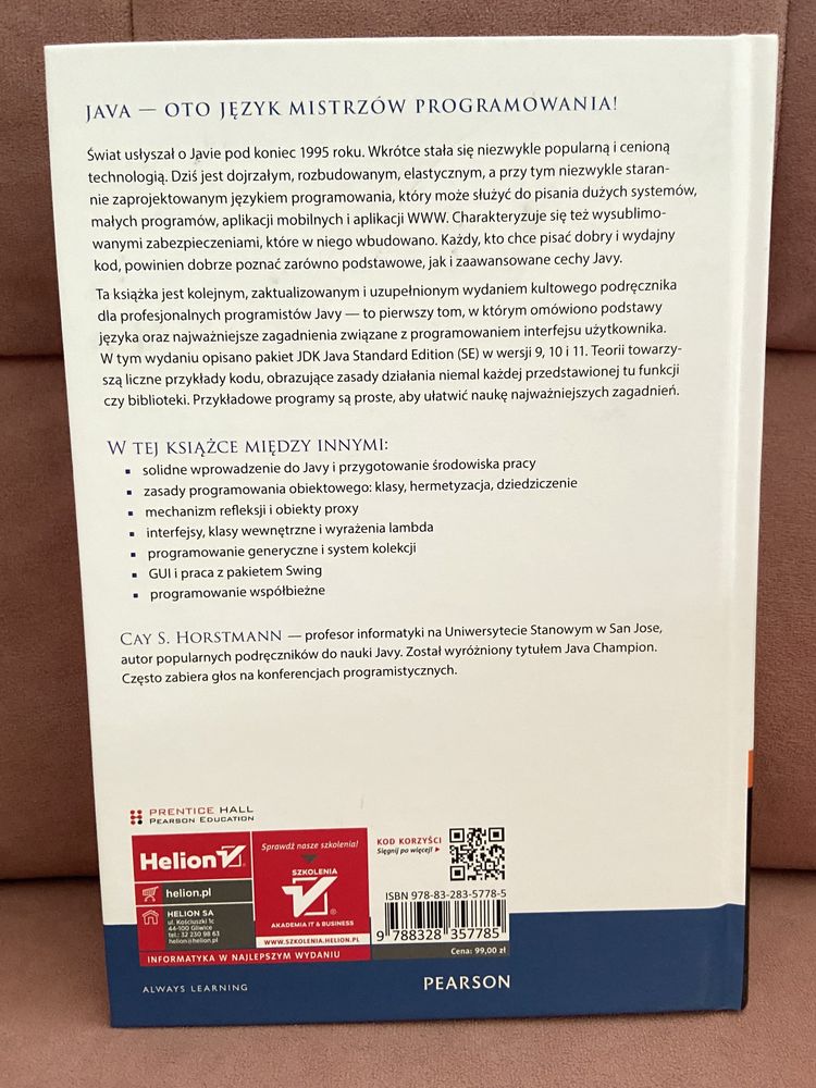 Książka podręcznik Java podstawy wydanie XI Horstmann helion