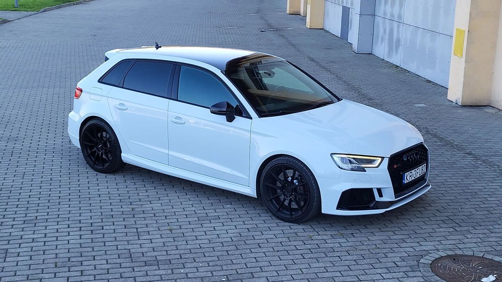 Audi RS3 Sportback Salon Polska 1 wł 100% bezwypadkowe 525koni 650nm stan idealny