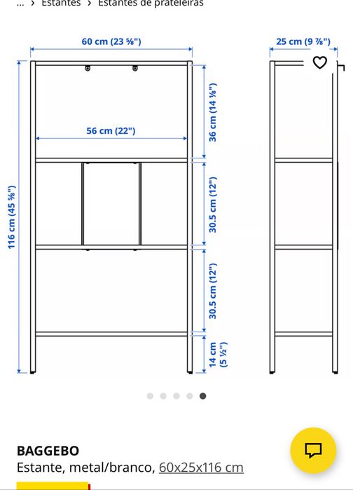 Estante metal Ikea