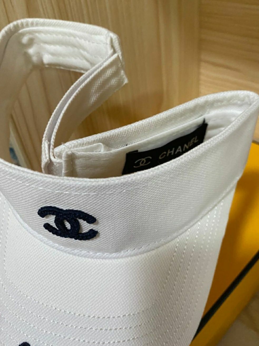 Czapka daszek chanel biała biały bejsbolówka baseball