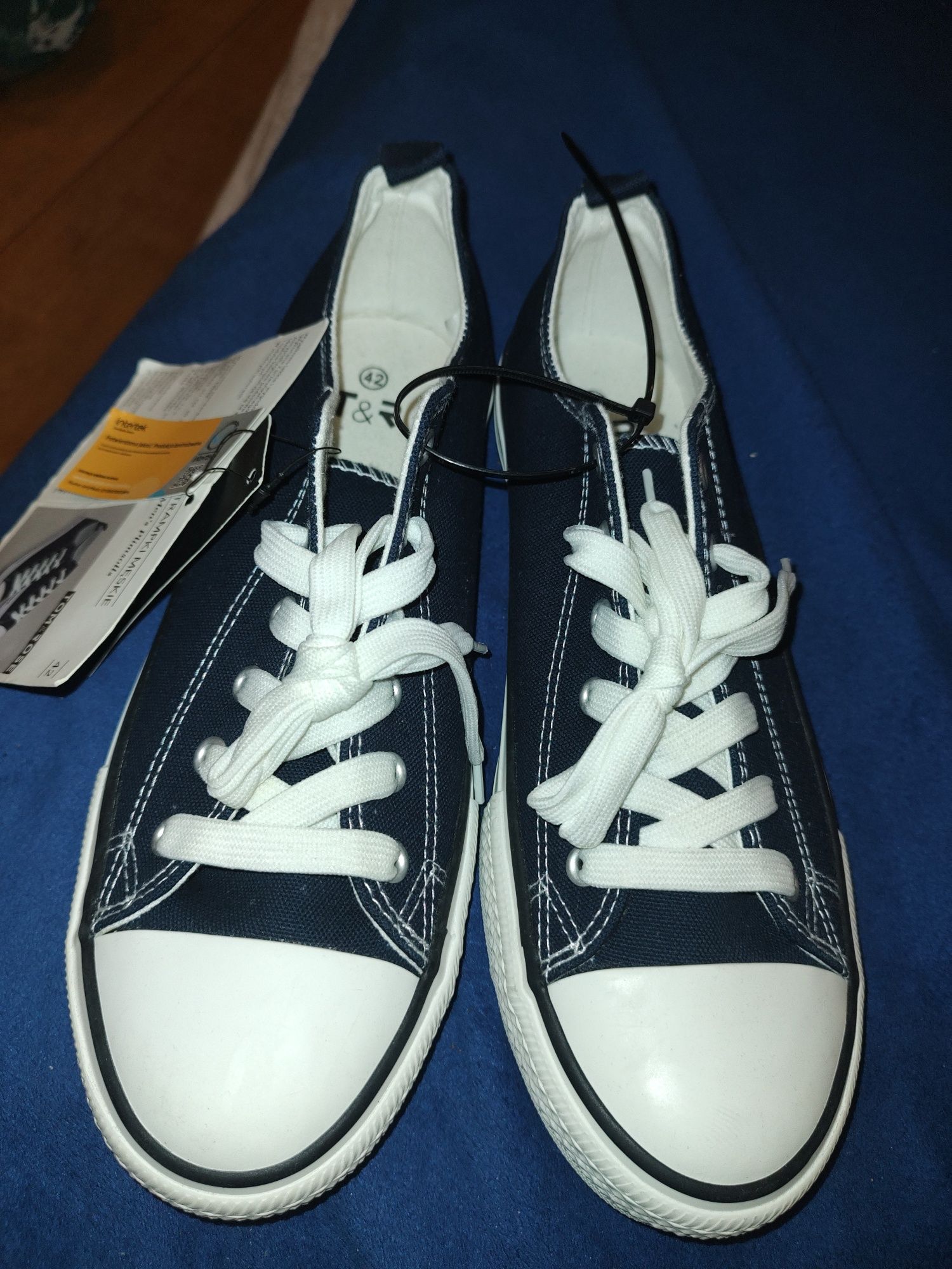 Nowe trampki męskie granatowe rozmiar 42 Tom&Rose