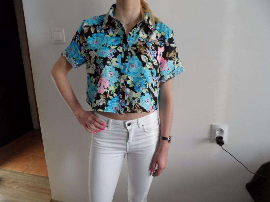 Missguided crop top bluzka floral print Nowa XL hit blogerek