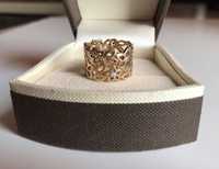 Apart złoty pierścionek obraczka kwiatki ażurowy złoto 585 14k kwiat