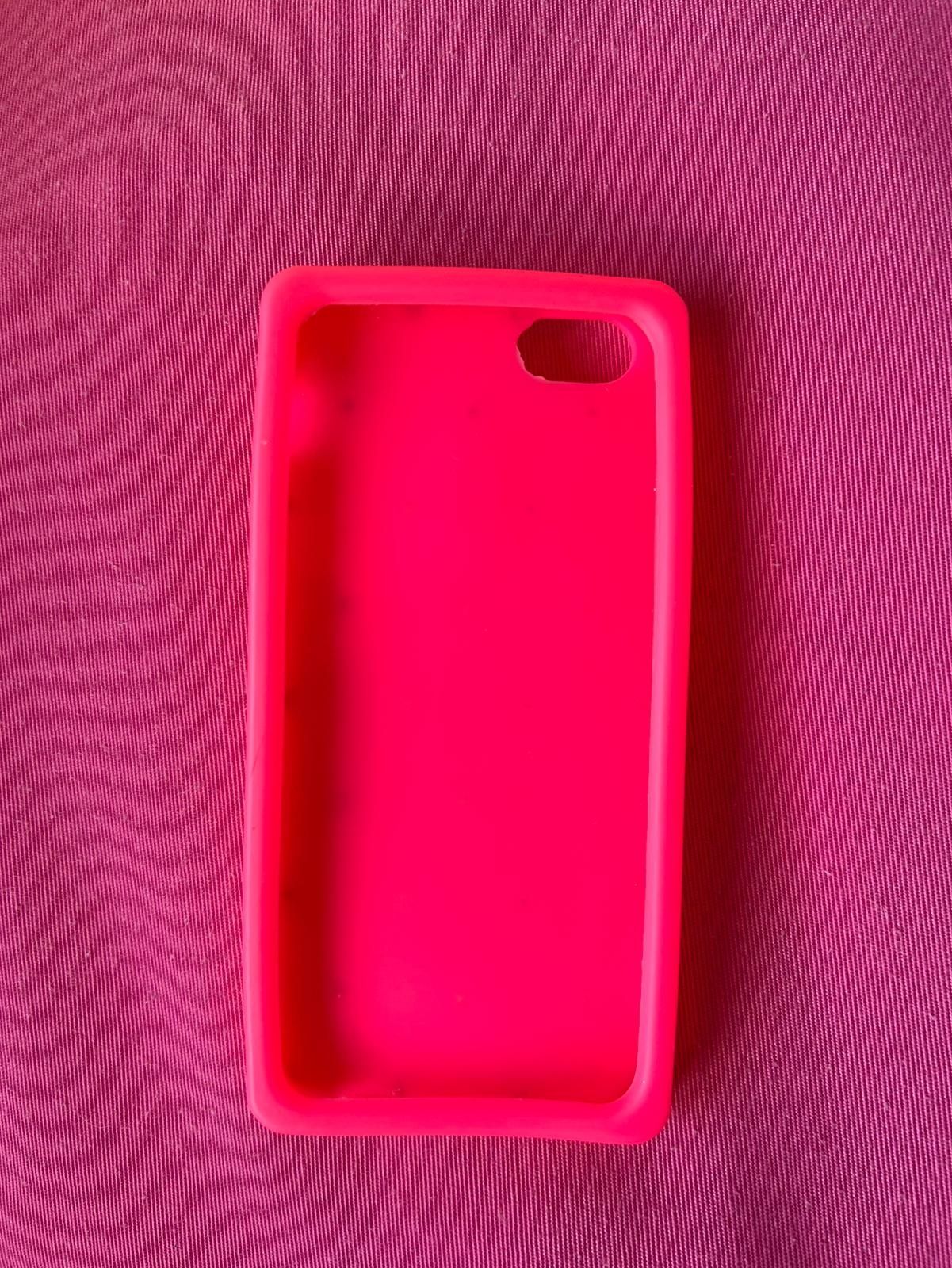 Capa cor de rosa com laço branco iPhone 6S