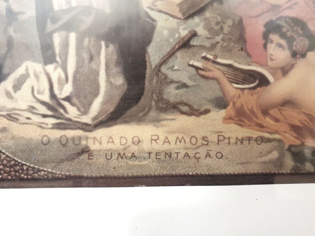 Antiga litografia publicitária: O Quinado Ramos Pinto e uma tentaçã