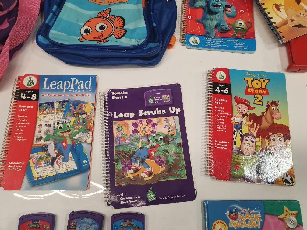 Leap pad Leappad frog 9 kartridże nauka angielskiego zestaw gratisy