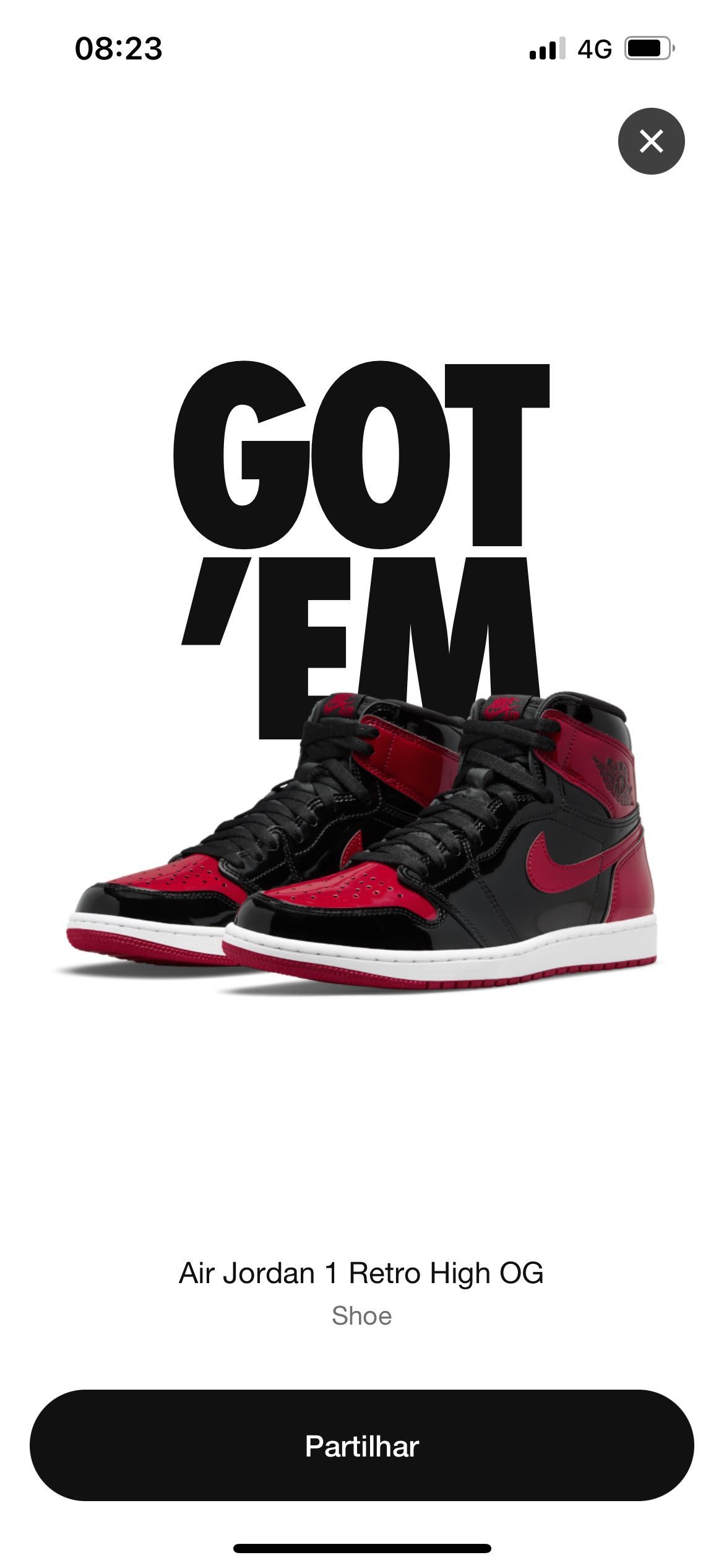 AIR JORDAN 1 HIGH PATENT BRED