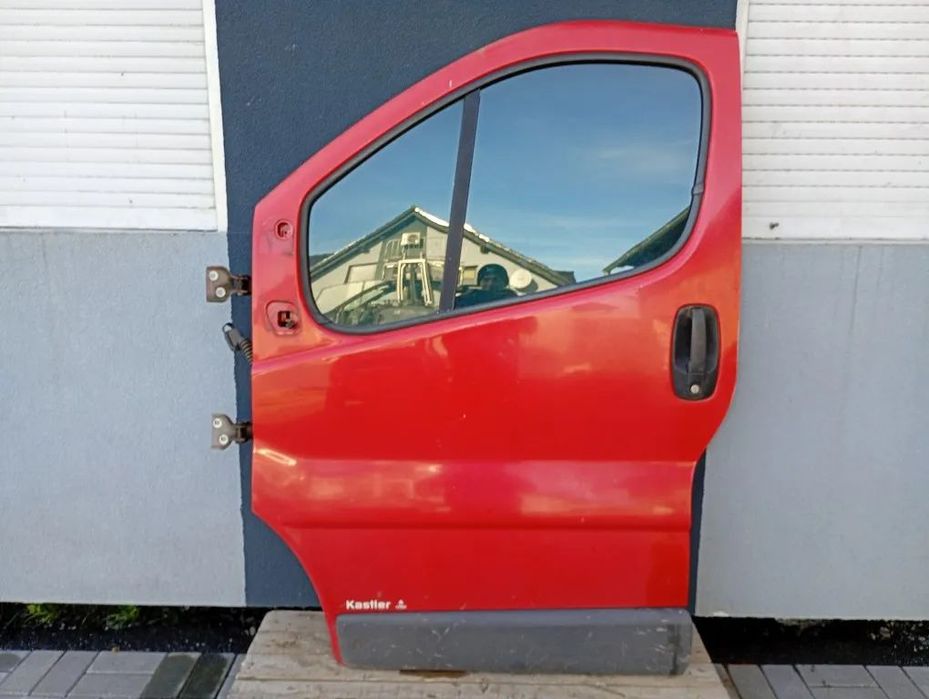 Drzwi Przednie Lewe Przód Kompletne Czerwone Opel Vivaro A Trafic II Primastar 2001-2014