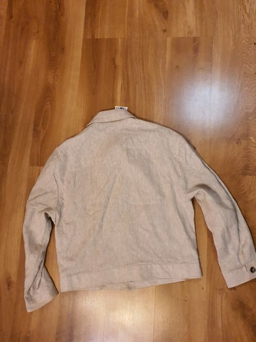 Męska XL lniana Zara kurtka