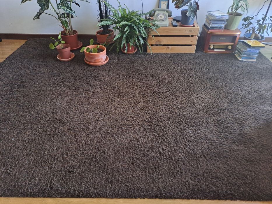 Tapete castanho usado