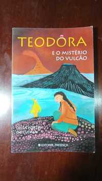 Livro juvenil Teodora - O mistério do vulcão