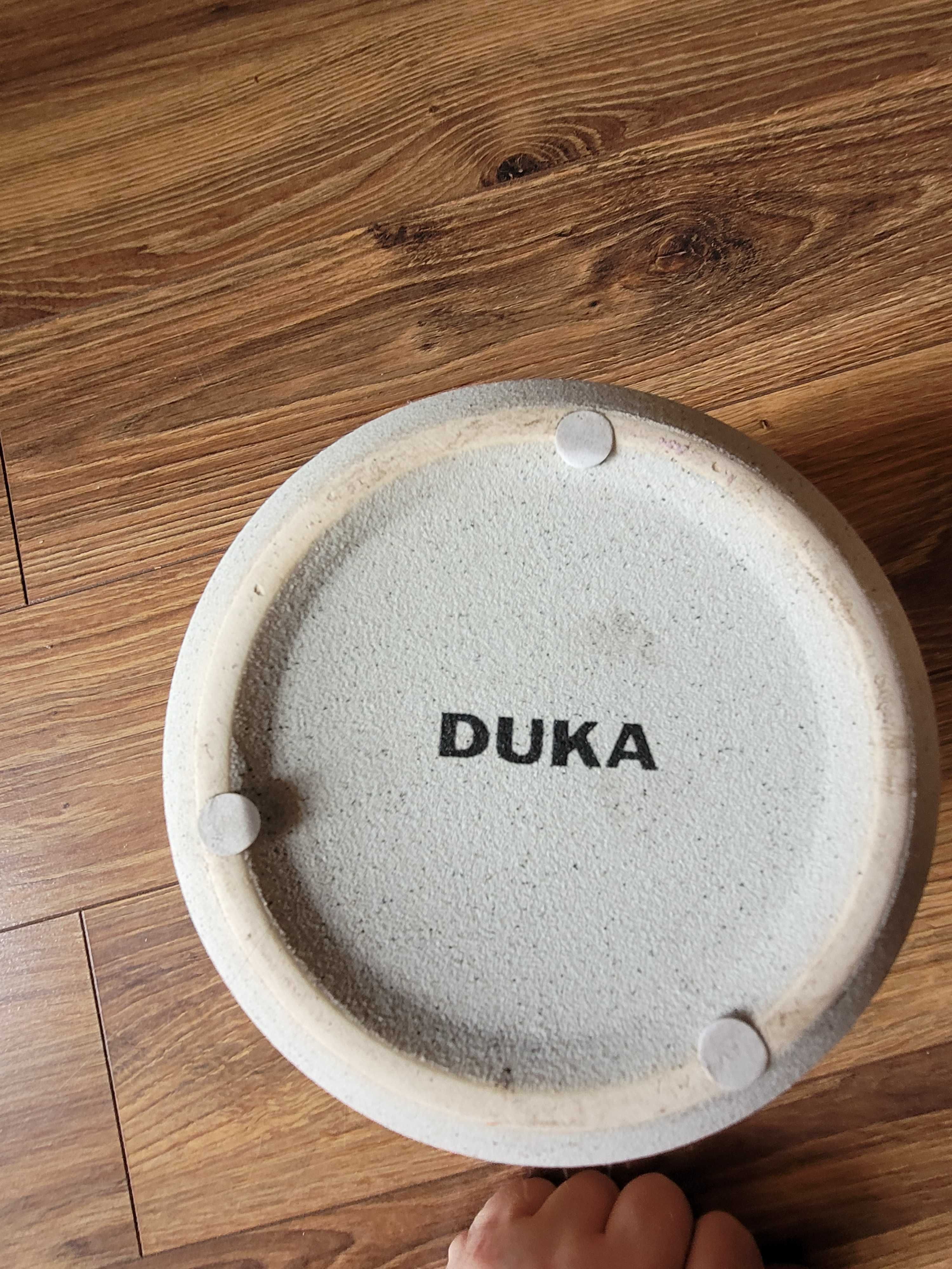 Osłonka ceramiczna doniczka DUKA wanilia i beton średnica 15 cm