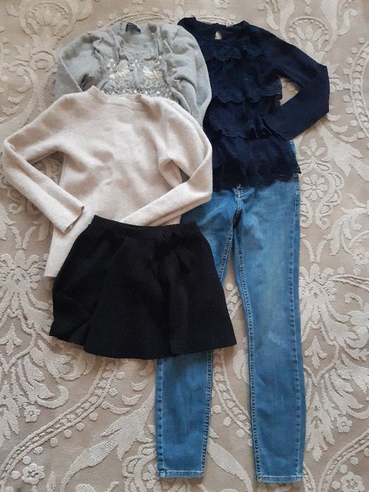 Пекет речей для школи спідниця світер джинси