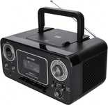 Radio przenośne Muse M-182 RDC czarne, odtwarzacz kaset, płyt cd