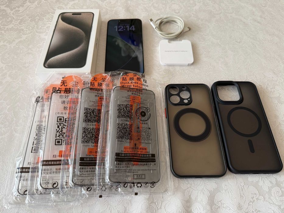 iPhone 15 Pro Max 256 GB – Tytanowa Szarość, Stan Idealny!