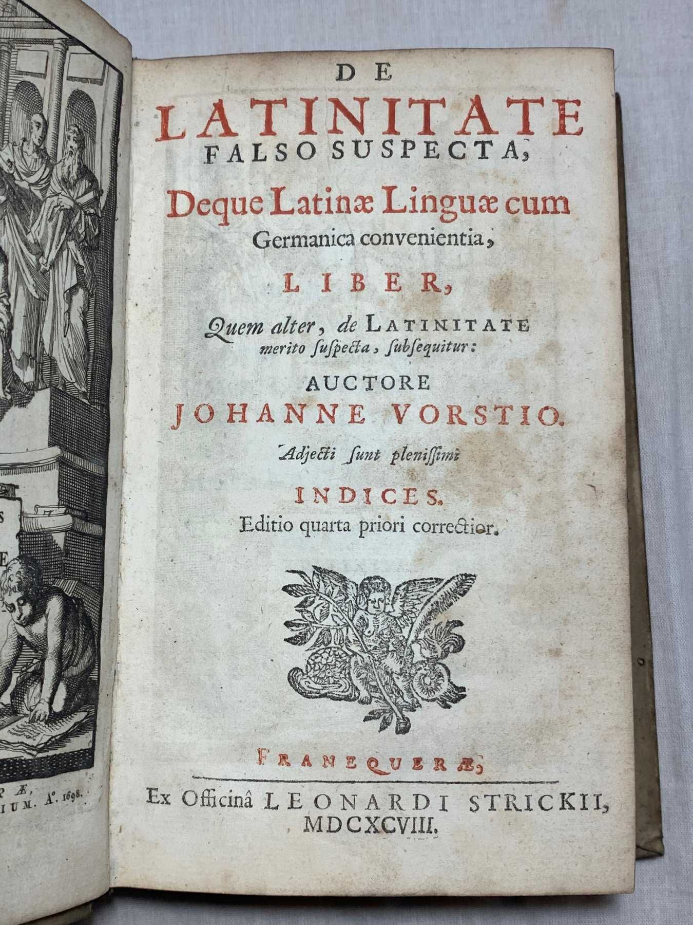 Belíssima obra de Johannes Vorst, teólogo protestante alemão. 1698.