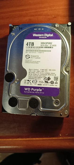 Disco rígido 4tb Western Digital purple
