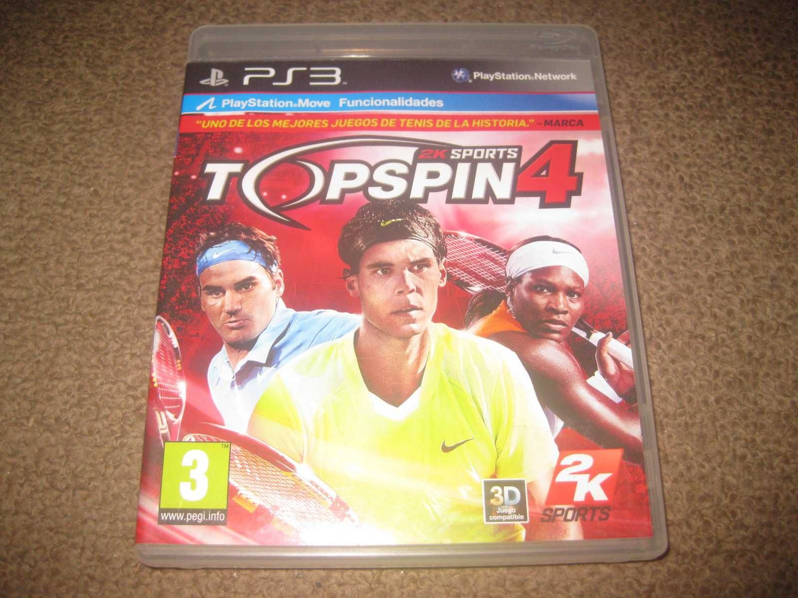 Jogo "Top Spin 4" para Playstation 3/Completo!