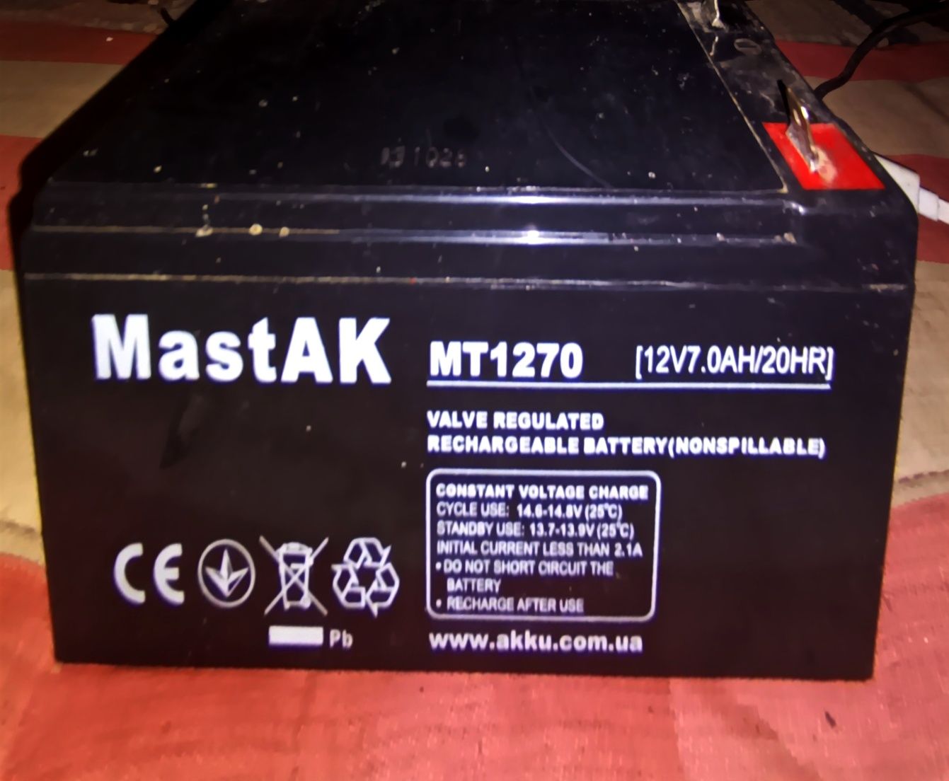 Аккумулятор MastAK mt1270 12v 7.0 AH