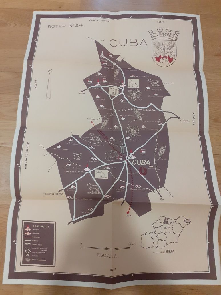 Mapa/roteiro ROTEP, Cuba
