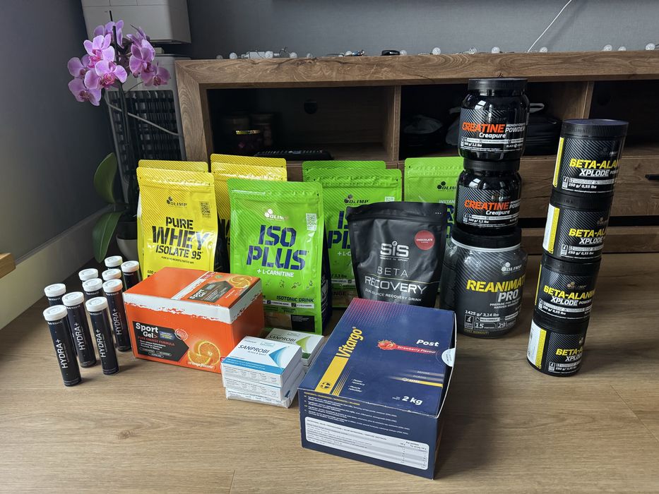 Nowe odzywki sportowe supkementy bialko kreatyna zele energetyczne iso