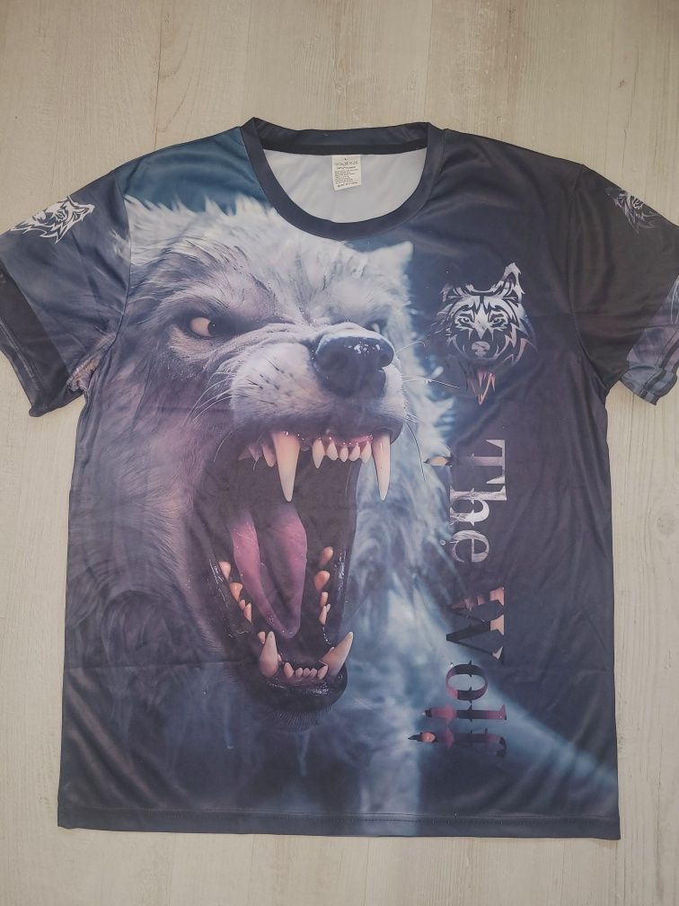 Koszulka męska z wilkiem