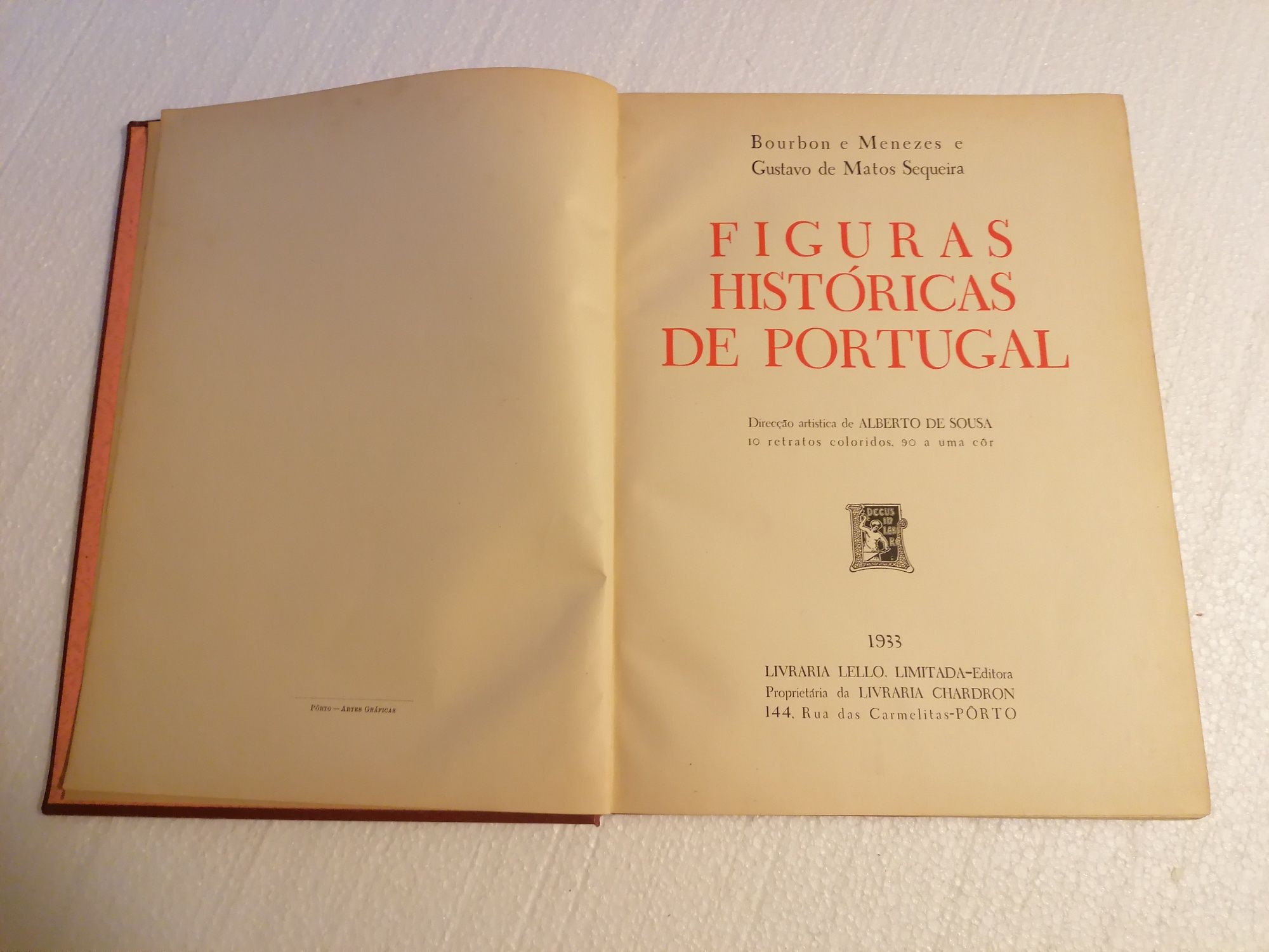 Livro Figuras históricas de Portugal 1933