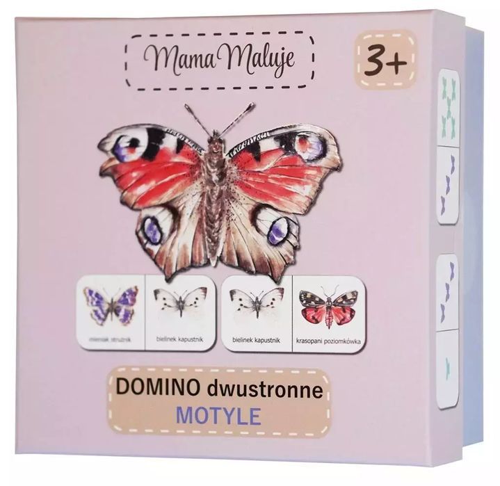 Domino dwustronne Motyle. Mama Maluje