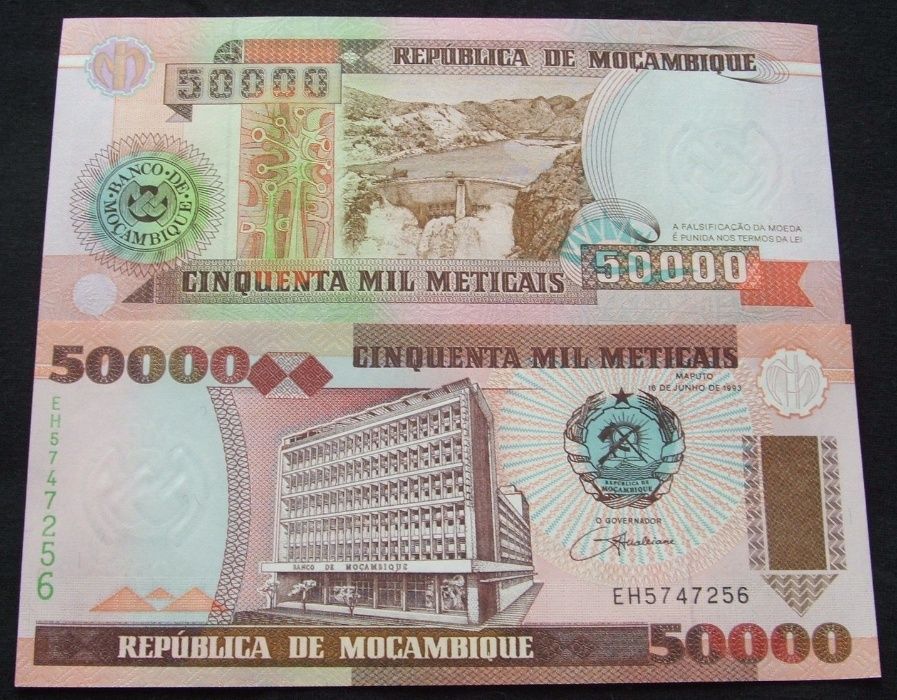 AFRYKA MOZAMBIK - 1 szt. Banknot Kolekcjonerski UNC