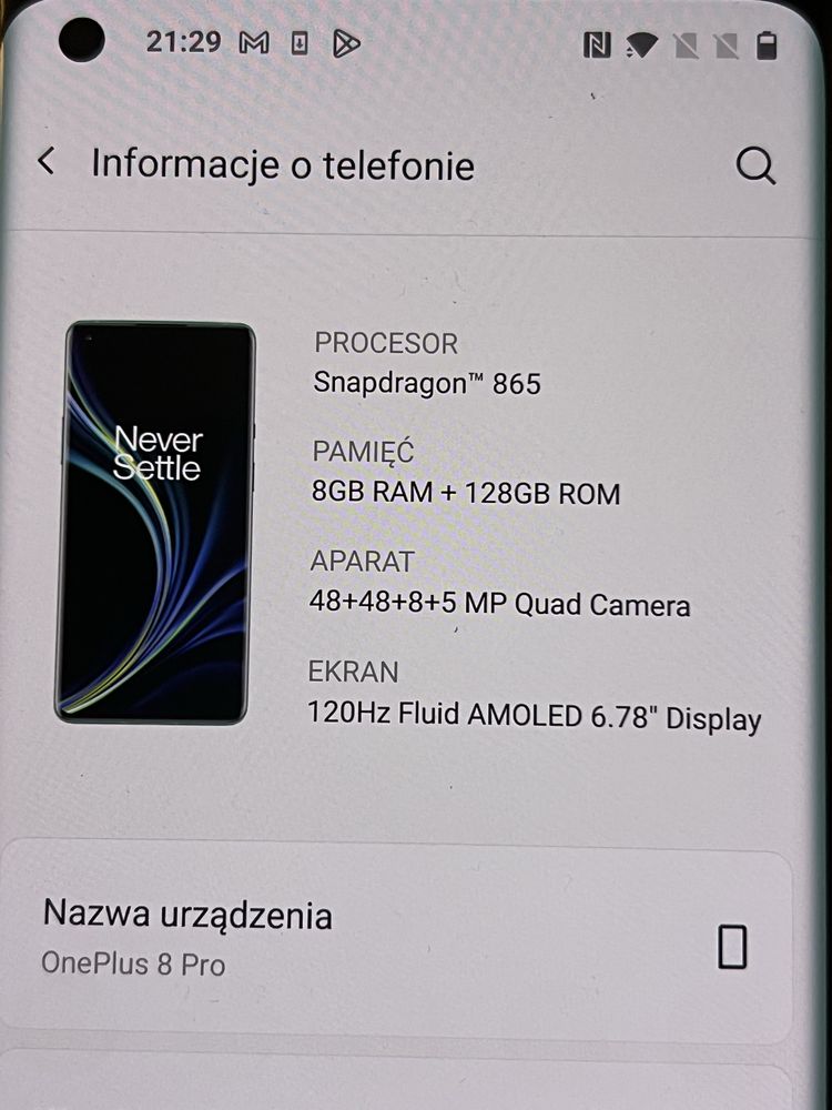 Sprzedam one plus 8 pro