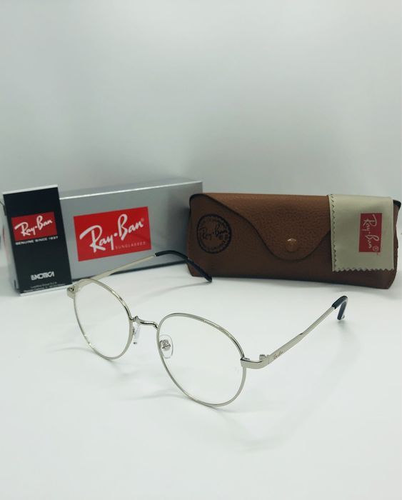 Круглые очки для стиля, имиджа|Оправа Ray Ban Round Metal 663 Silver