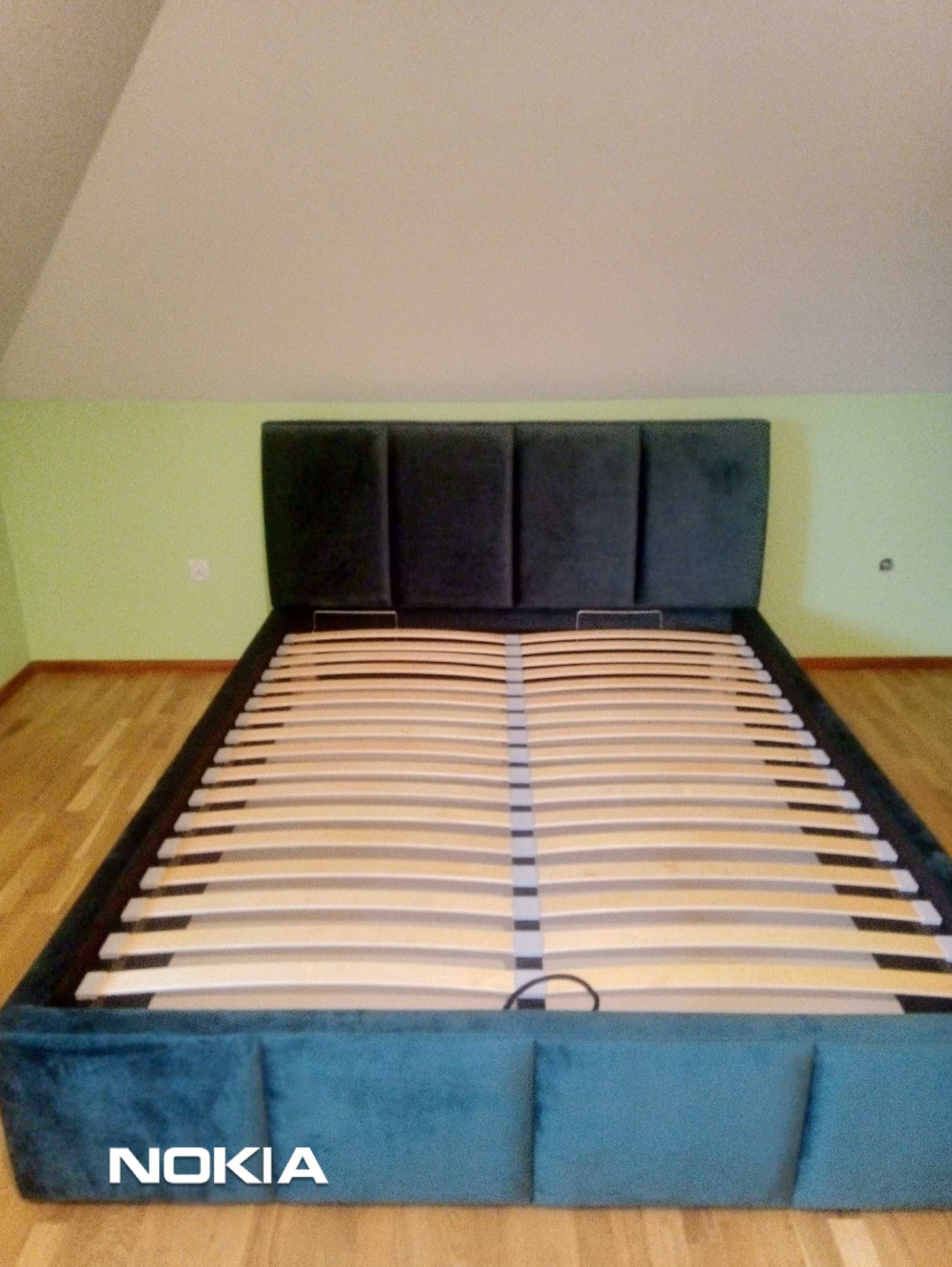 Łóżko tapicerowane 140/200 podnoszony stelaż z pojemnikiem producent