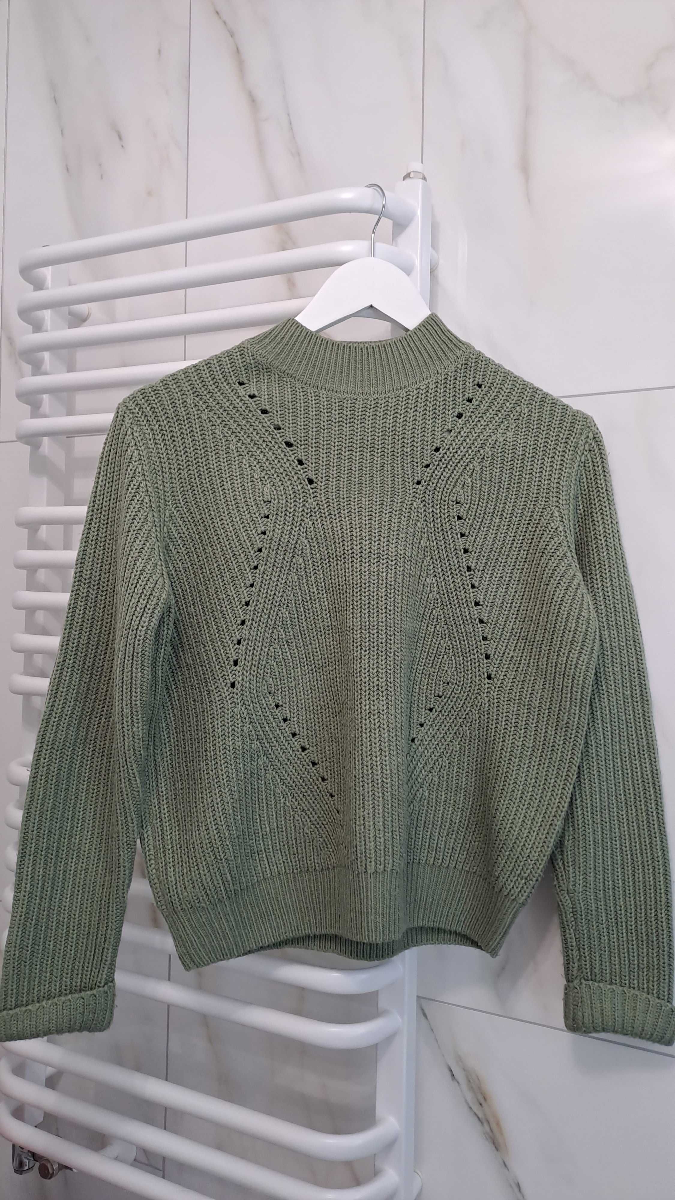 Sweter dziewczęcy pleciony, sweter pleciony 152