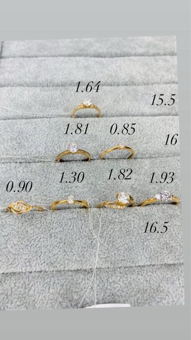 Золоті каблучки б/в у асортименті