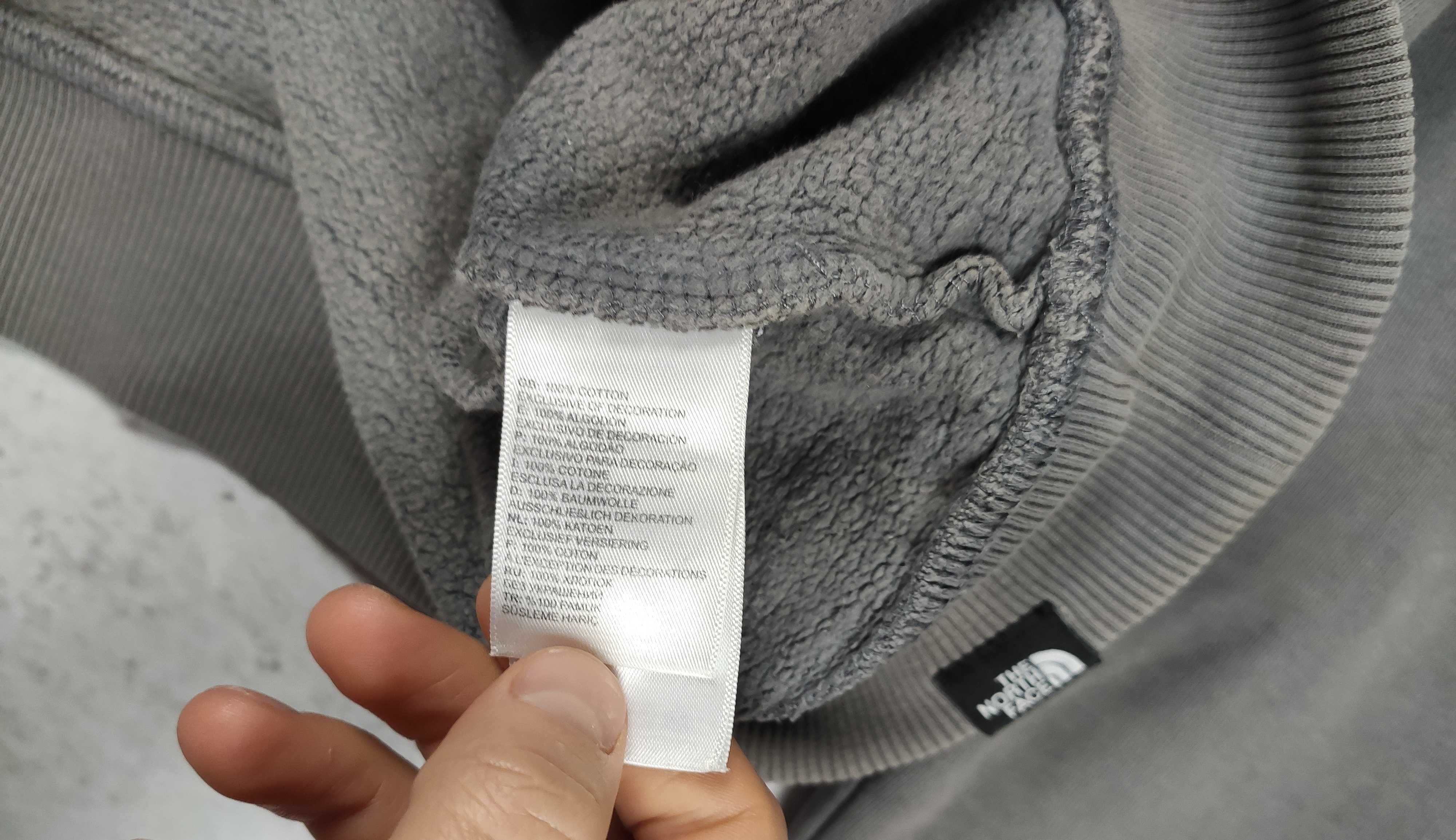 Bluza The North Face szara z kapturem hoodie junior damska r. XL