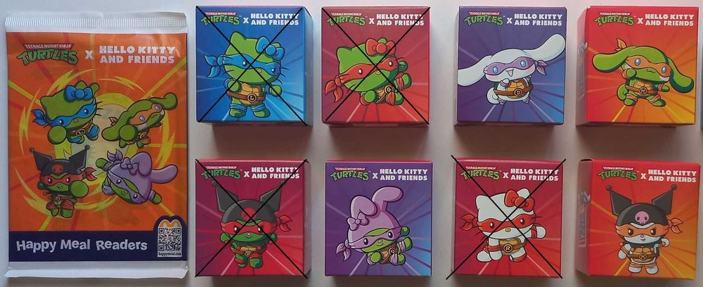 Figuras Tartarugas Ninja/Hello Kitty Happy Meal McDonalds