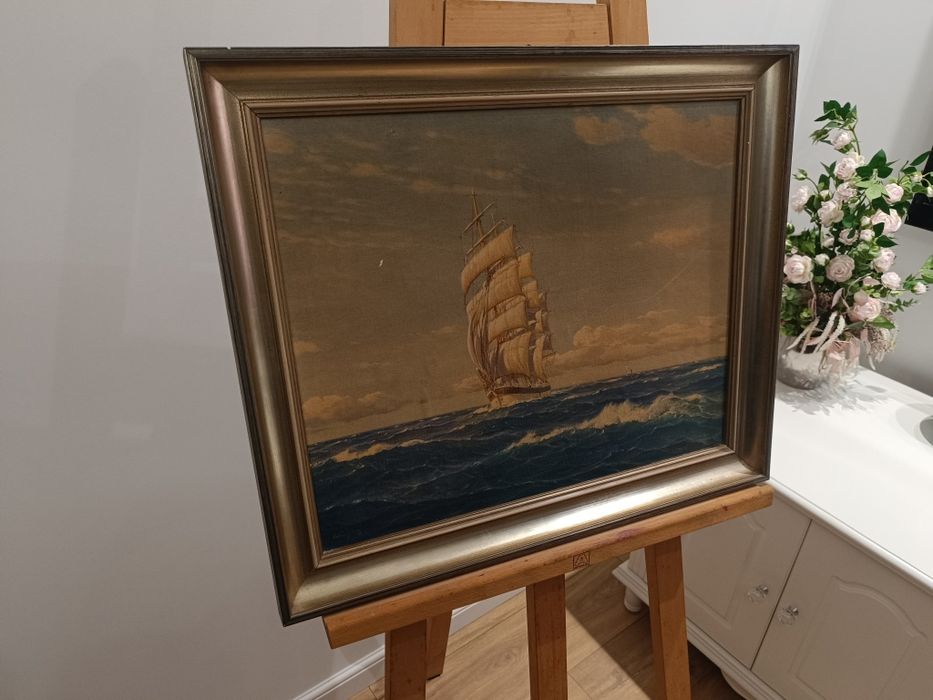 Obraz wydruk żaglowiec vintage