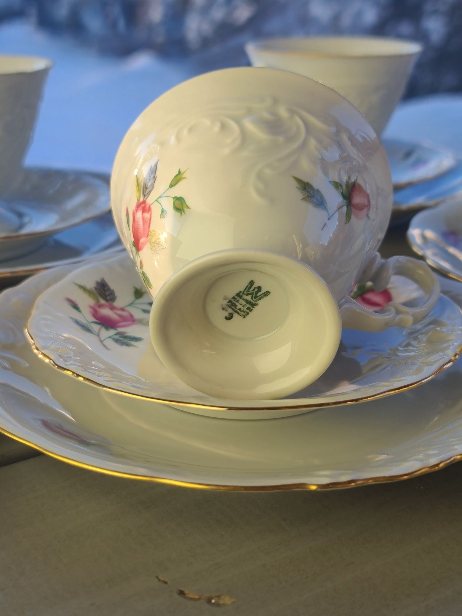 Serwis porcelanowy Wawel PRL kawa / herbata
