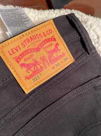 Levis 511, Levisy W34 L34 czarne męskie NOWE bez metki