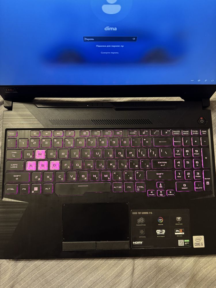 Asus Tuf gaming f15 144гц GTX 1650