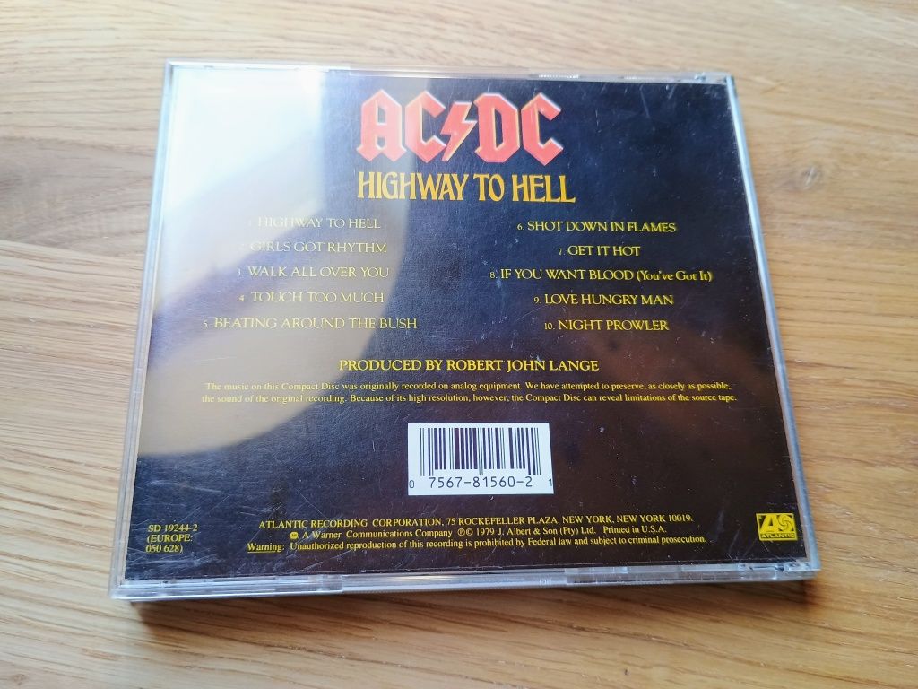 CD AC/DC Highway to Hell 1979 USA
