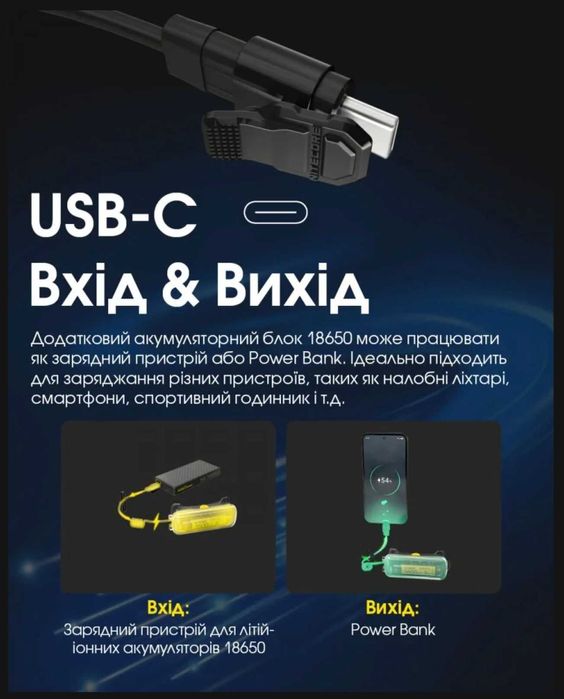 Nitecore 18650 Extension Battery Case Живлення для Ліхтарів +PowerBank