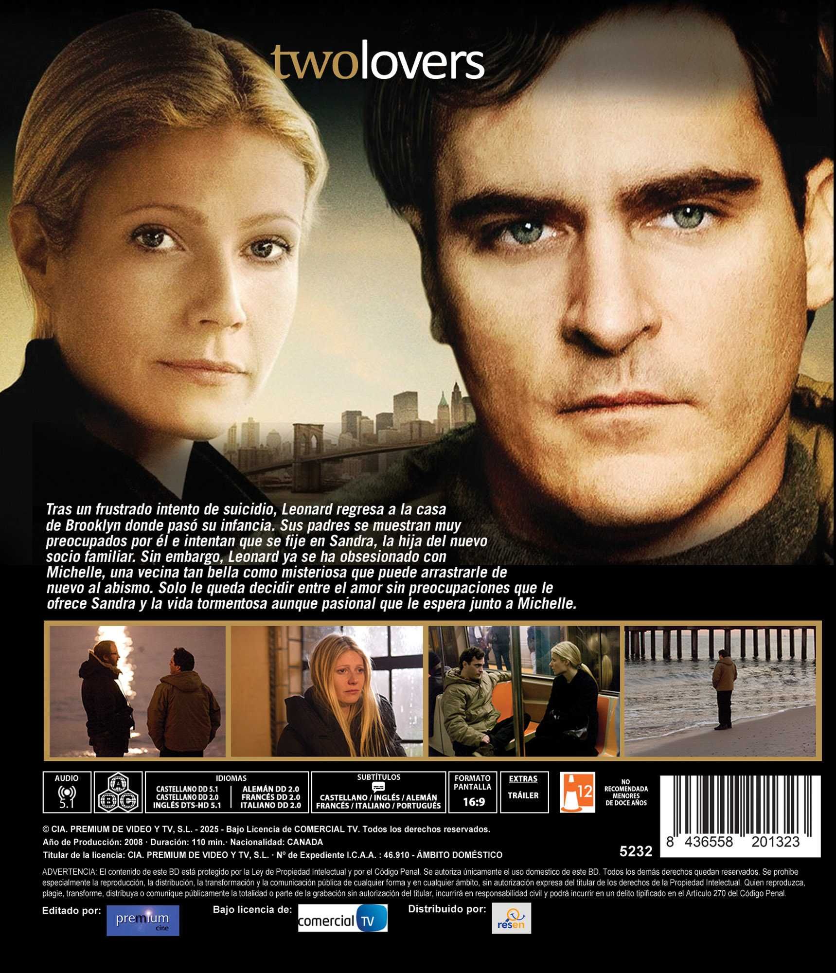 Two Lovers (Con funda y 8 postales)/Duplo Amor (Blu-Ray)-Importado
