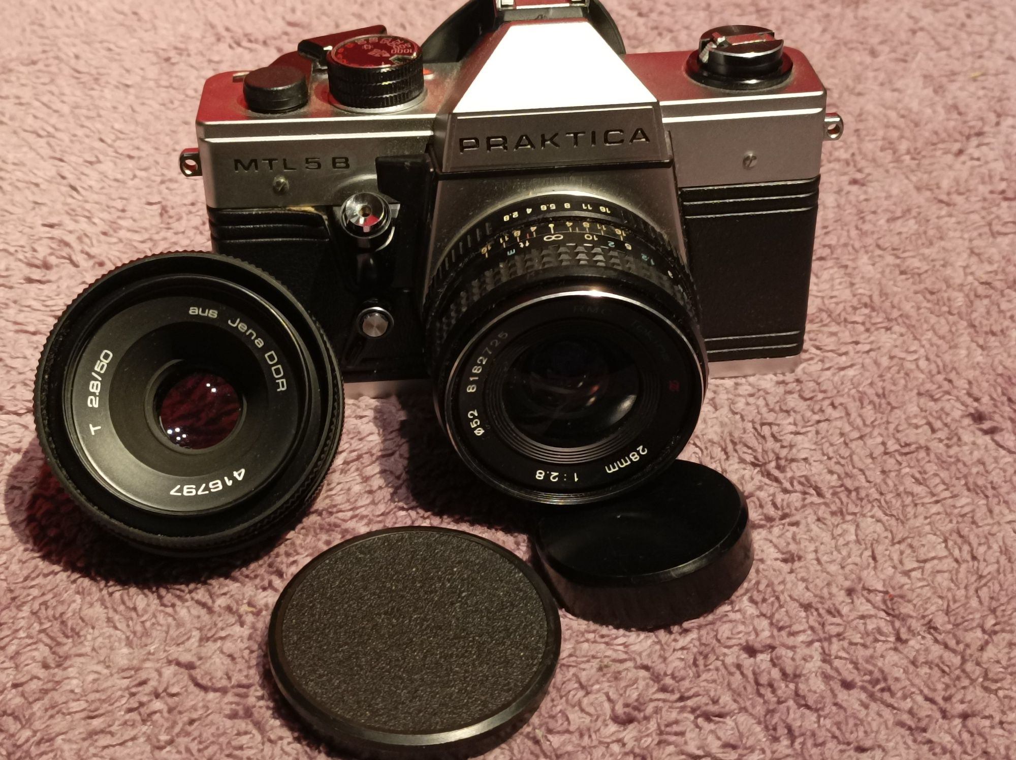 Aparat Praktica MTL3 5 B + 2 x obiektyw.