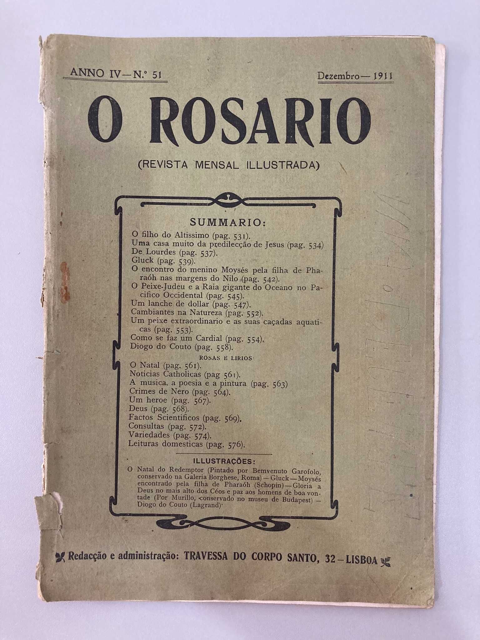 Livro / Revista O Rosario 1911