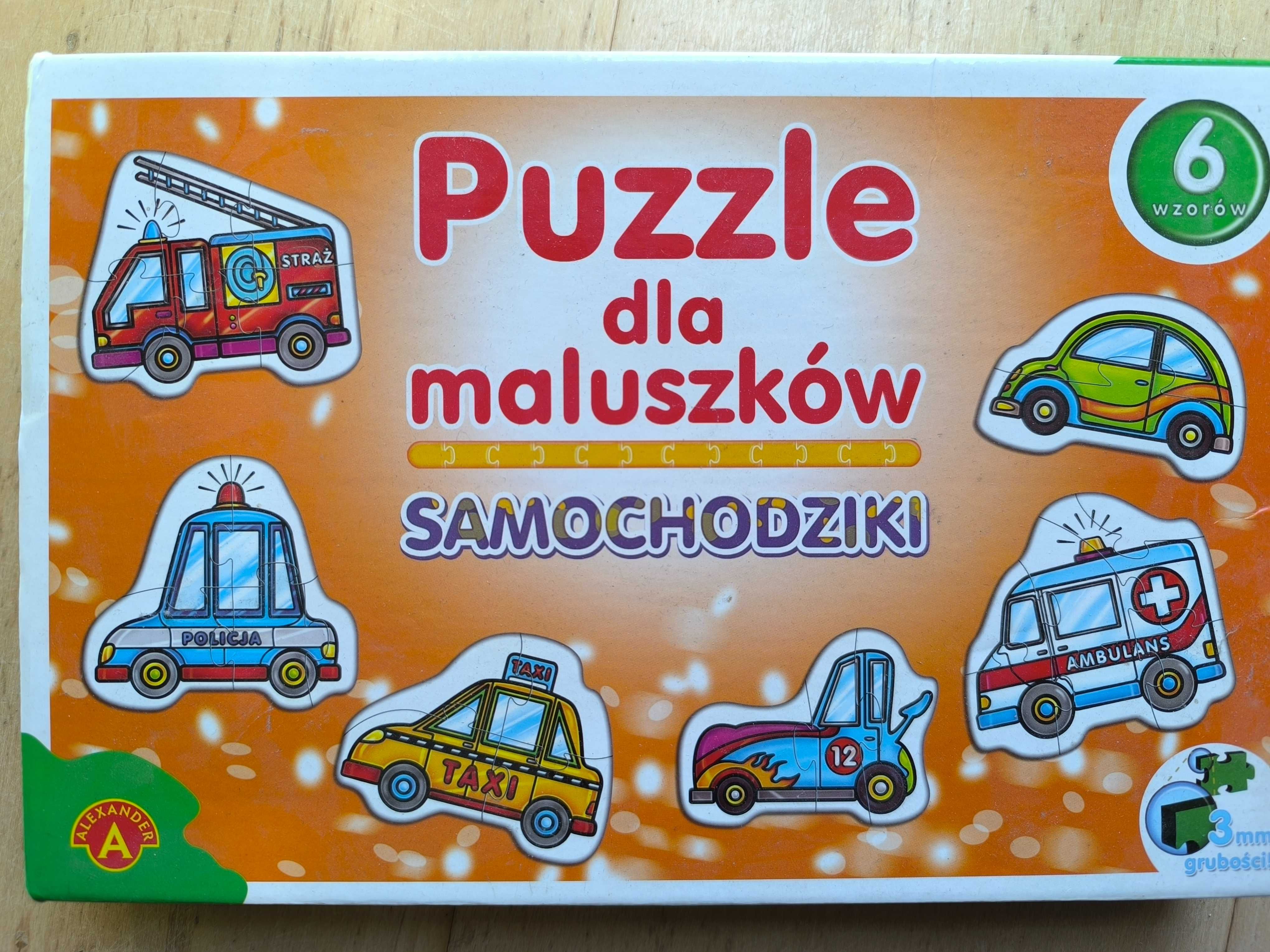 Puzzle dla maluszków samochodziki - kompletne