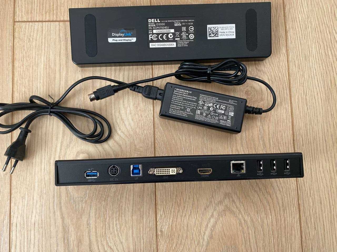 Док-станція Dell D3000 SuperSpeed Dock HDMI USB 3.0 З НІМЕЧЧИНИ